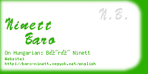 ninett baro business card